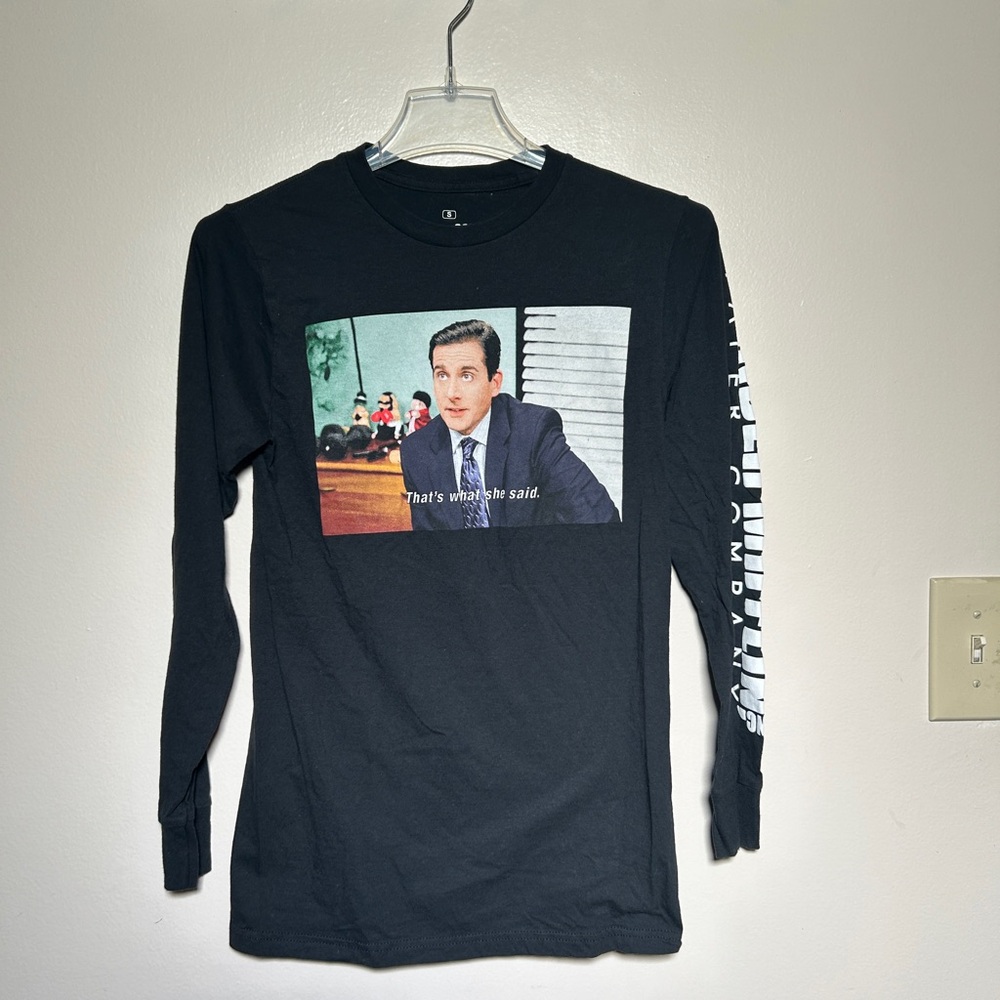 The Office Dunder Mifflin Long Sleeve Shirt “That’s what she said.” Graphic
